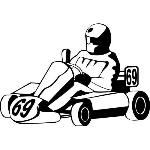Go Kart Logo Decal Sticker