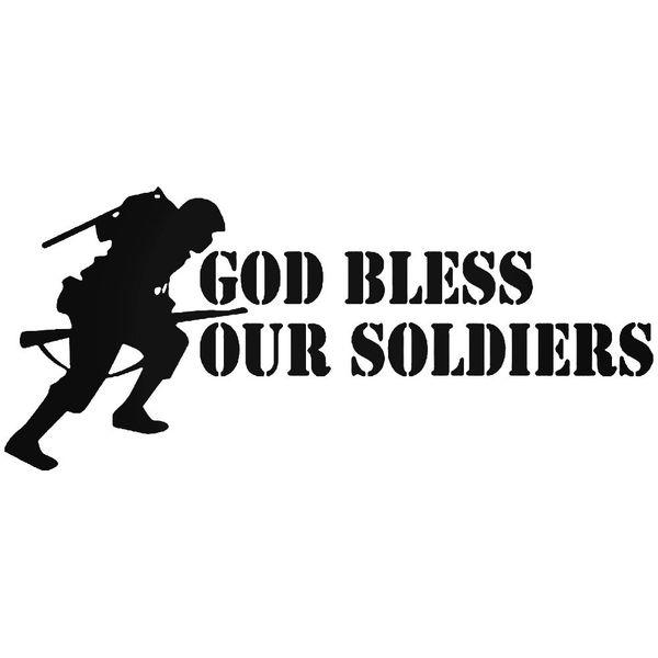 God Bless Solrs Decal Sticker