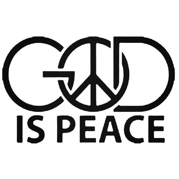 God Is Peace Religious Die Cut Decal Sticker