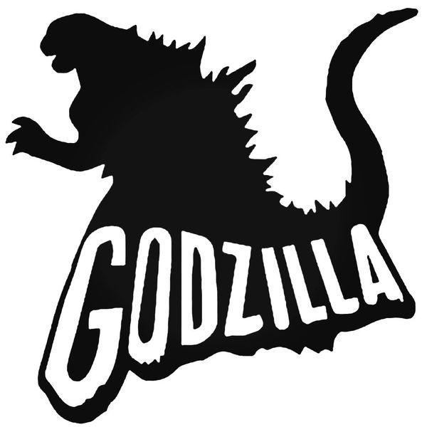 Godzilla Text Yellow Godzilla Text Decal Sticker – Decalfly