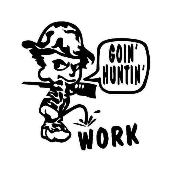 Going Hunting Piss Work Decal Sticker