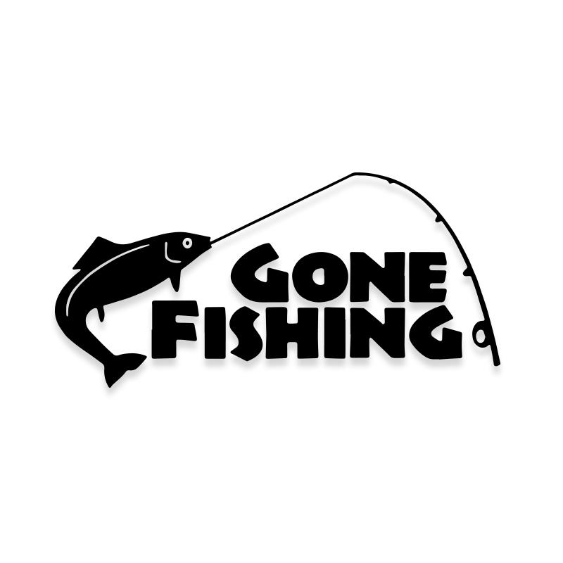 Gone Fishing Car Decal Sticker