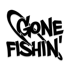 Gone Fishing Car Window Decal