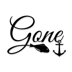 Gone Fishing Decal Sticker