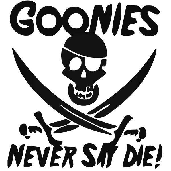 Goonies Never Say Die Skull Swords Decal Sticker