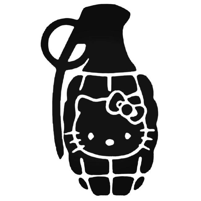 Grenade Hello Kitty Decal Sticker