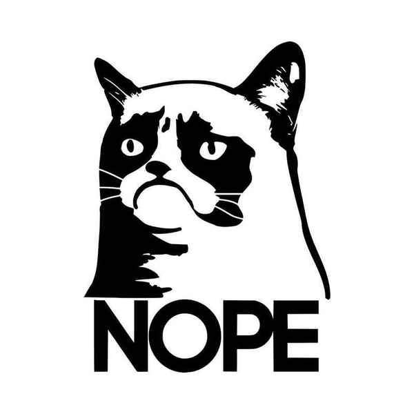 Grumpy Cat Nope Decal Sticker