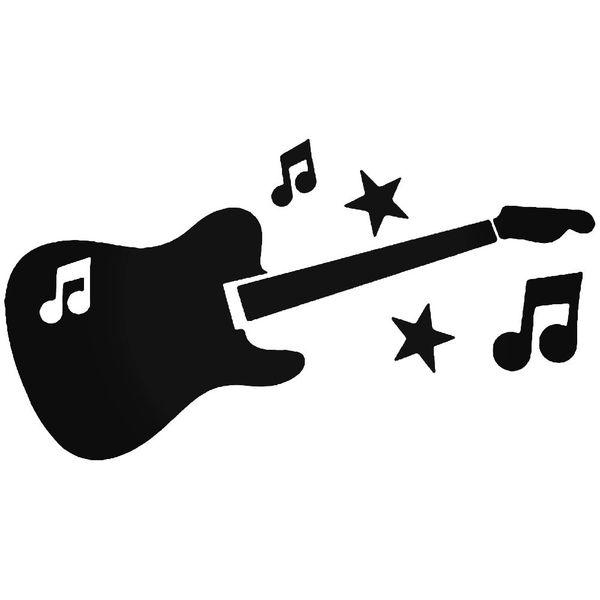 Guitar Music Decal Sticker