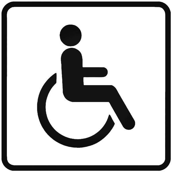 Handicap Wheelchair Car Sign Decal Sticker