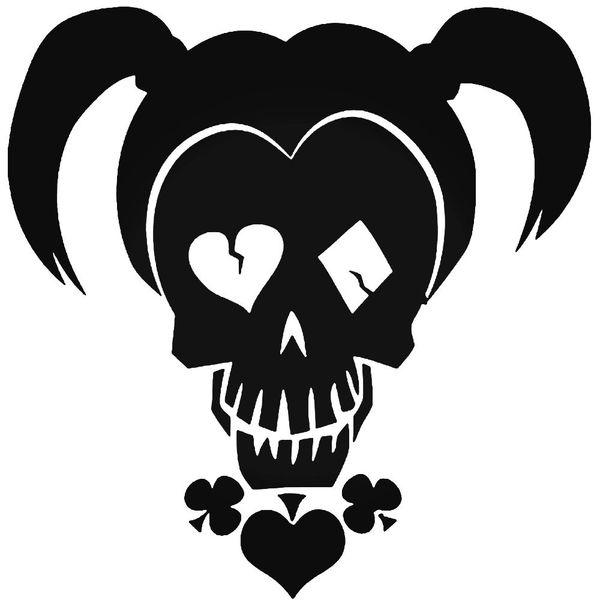 Harley Quinn Death Skull Decal Sticker