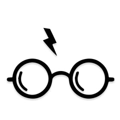 Harry Potter Glasses Lightning Vinyl Decal