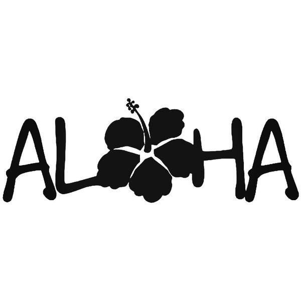 Hawaii Aloha Hibiscus Flower Decal Sticker