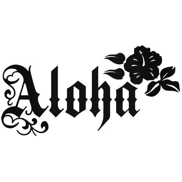 Hawaii Aloha Hibiscus Flower Vinyl Decal Sticker