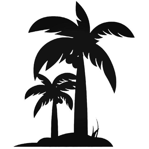 Hawaii Palm Tree Beach Decal Sticker