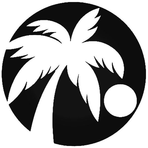 Hawaii Palm Tree Vinyl Decal Sticker