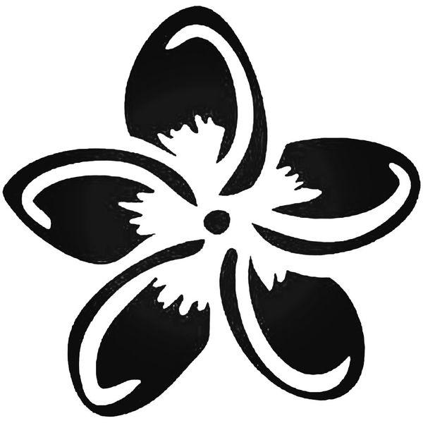 Hawaii Plumeria Flower Decal Sticker