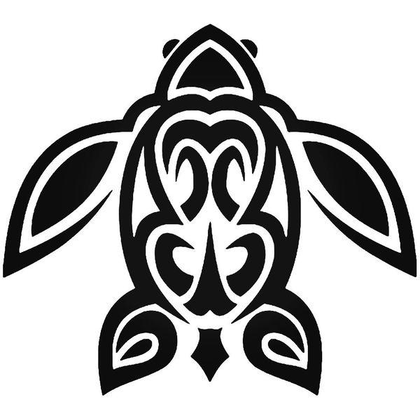 Hawaii Tribal Sea Turtle Peace Vinyl Decal Sticker