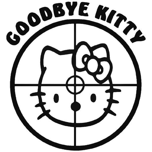 Hello Kitty Crosshairs Target Decal Sticker