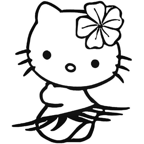 Hello Kitty Hula Hawaii Decal Sticker