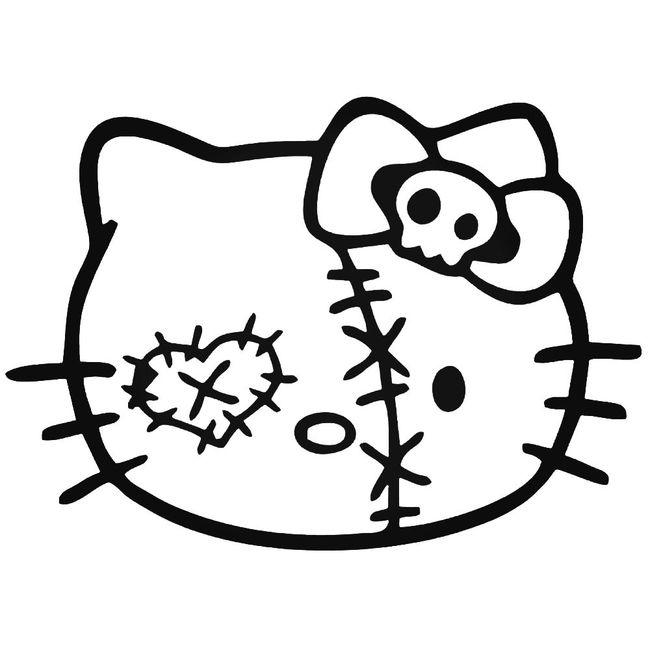 Hello Kitty Zombie Decal Sticker