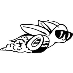 Hot Rod Bee Logo Decal Sticker