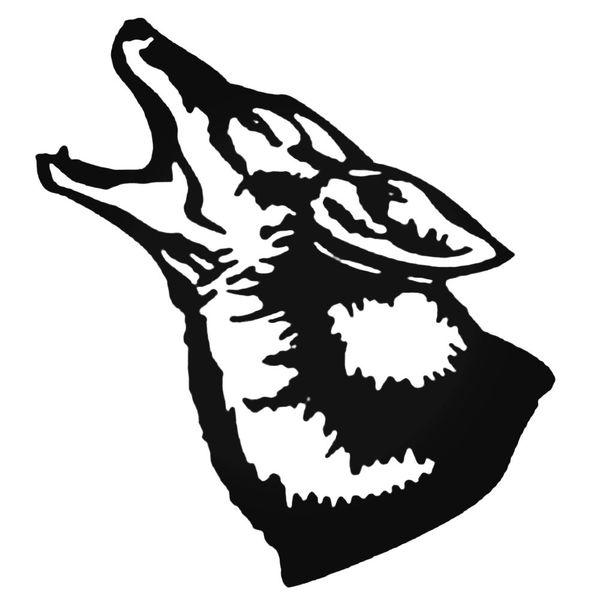 Howling Dog Decal Sticker