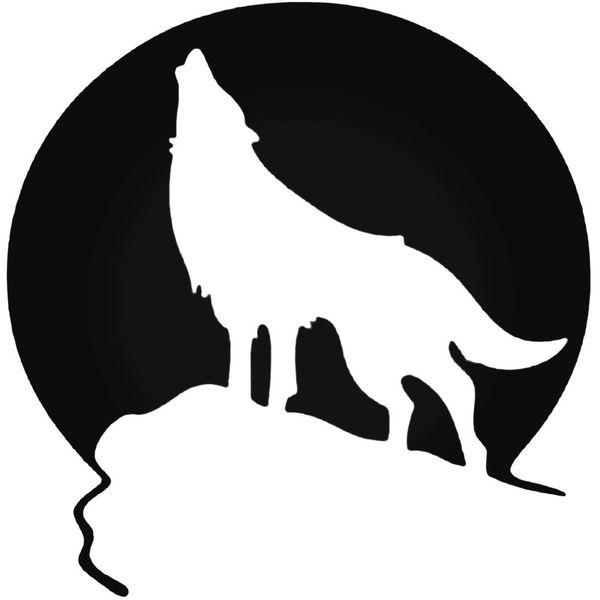 Howling Wolf Moon Decal Sticker