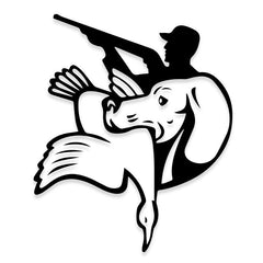 Hunting Dog Lab Retriever Bird in Mouth Decal Sticker
