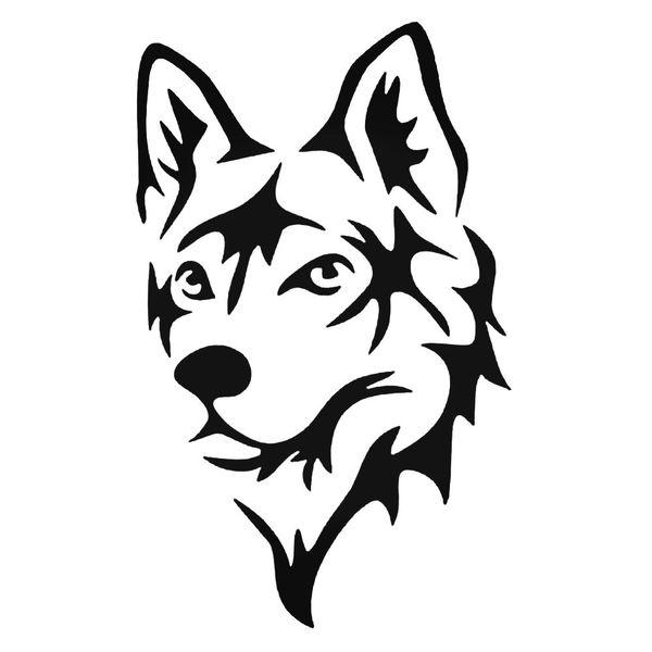 Husky Dog Head Decal Sticker