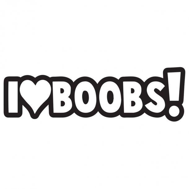 I Love Boobs Decal Sticker
