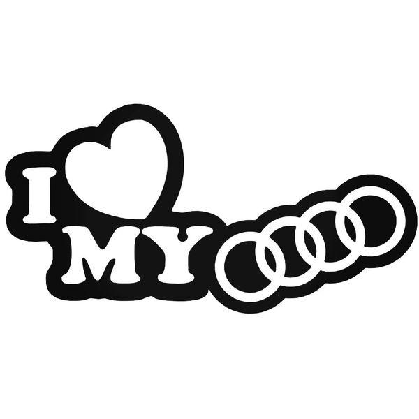 I Love My Audi Decal Sticker – Decalfly