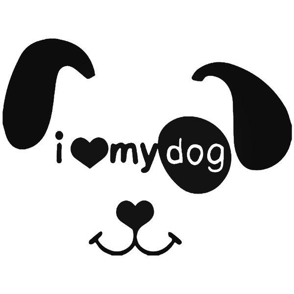 I Love My Dog Decal Sticker