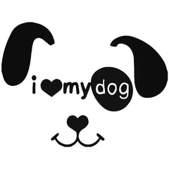 I Love My Dog Decal Sticker