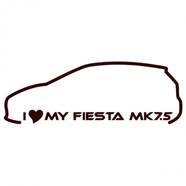 I Love My Fiesta Mk7 Decal Sticker