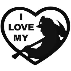 I Love My Firefighter Decal Sticker