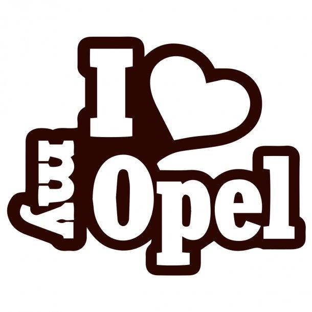 I Love My Opel Decal Sticker