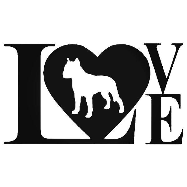 I Love My Pitbull Car Window Decal Sticker