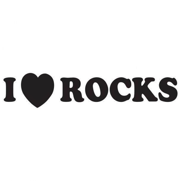 I Love Rocks Decal Sticker