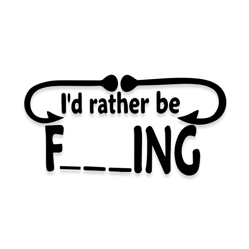 Id Rather Be Fishing Decal Sticker