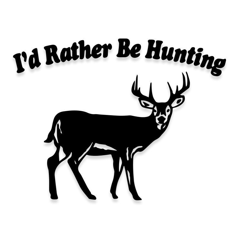 I'd Rather Be Hunting Deer Decal Sticker