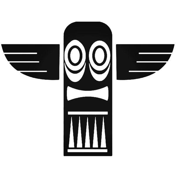 Indian Totem Pole Decal Sticker