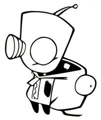 Invader Zim Gir Dog Suit Decal Sticker