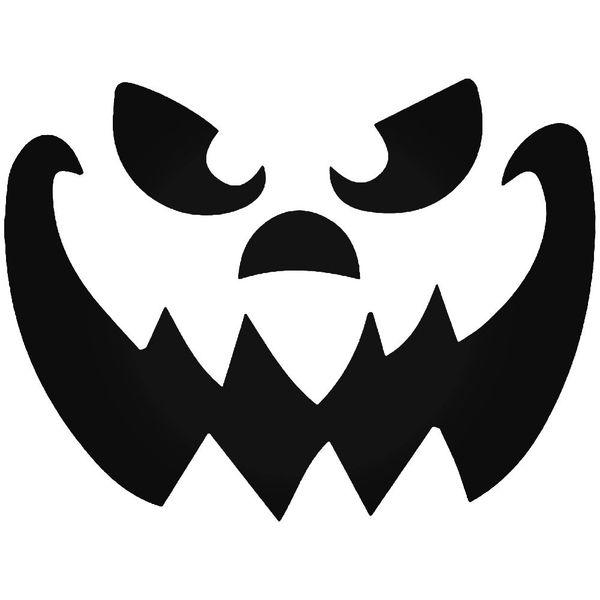 Jack O Lantern Face Decal Sticker