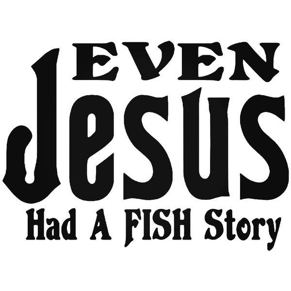Jesus Fish Story Decal Sticker