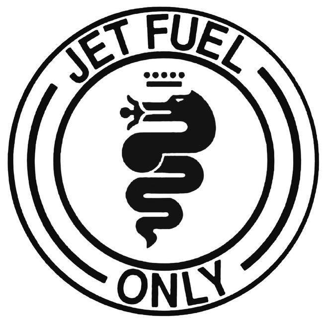 Jet Fuel Only Alfa Romeo Biscione Decal Sticker