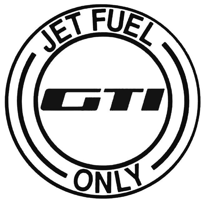 Jet Fuel Only Peugeot Gti Decal Sticker