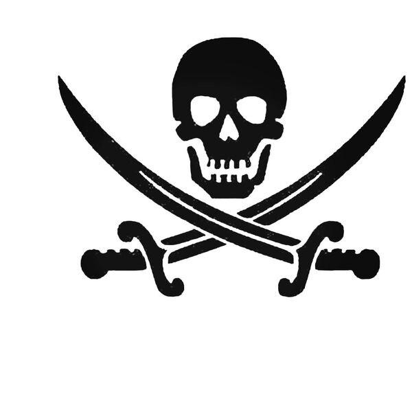 Jolly Roger Skull Decal Sticker