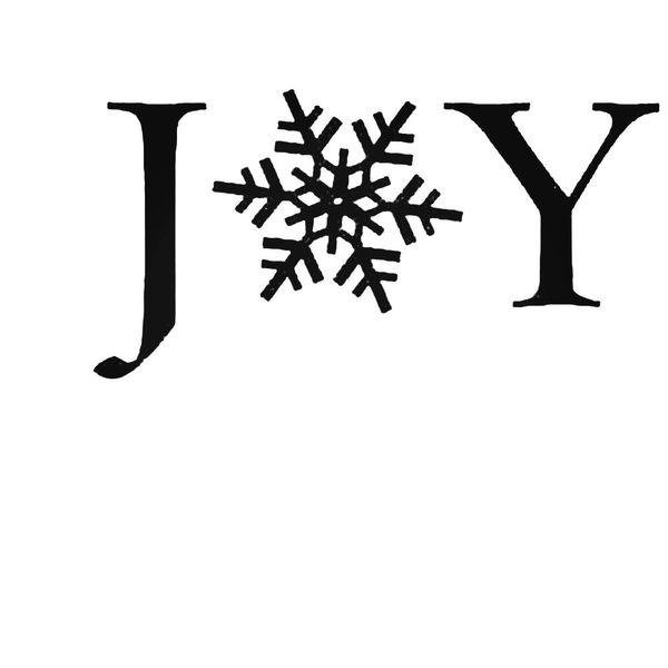 Joy Snowflake Christmas Winter Holidays Decal Sticker