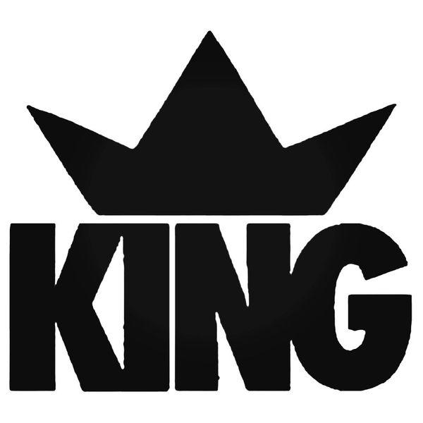 King Crown Vinyl Decal Sticker Black 