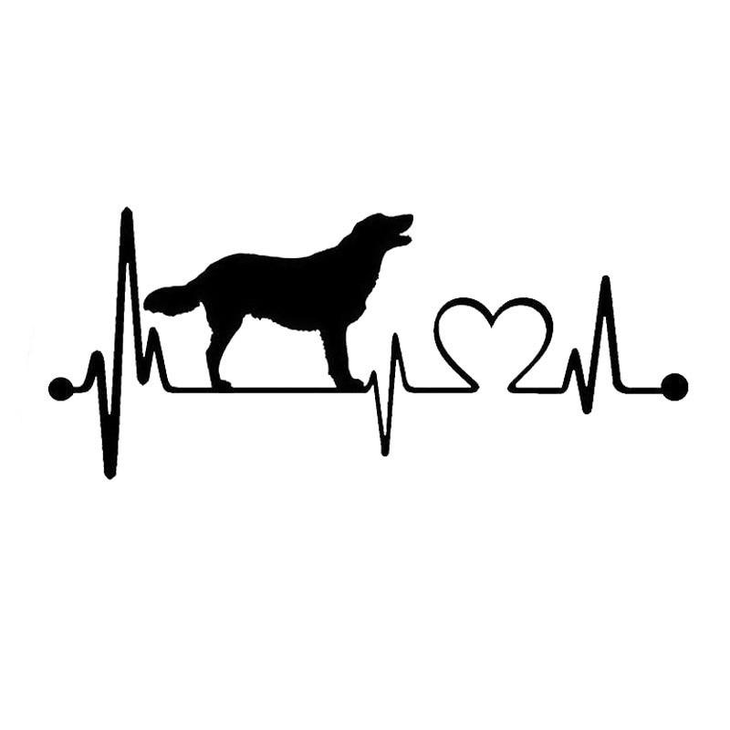 Labrador Retriever Heartbeat Dog Decal Sticker